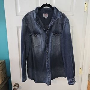 Mossimo Supply Co. Blue Denim Shirt XL